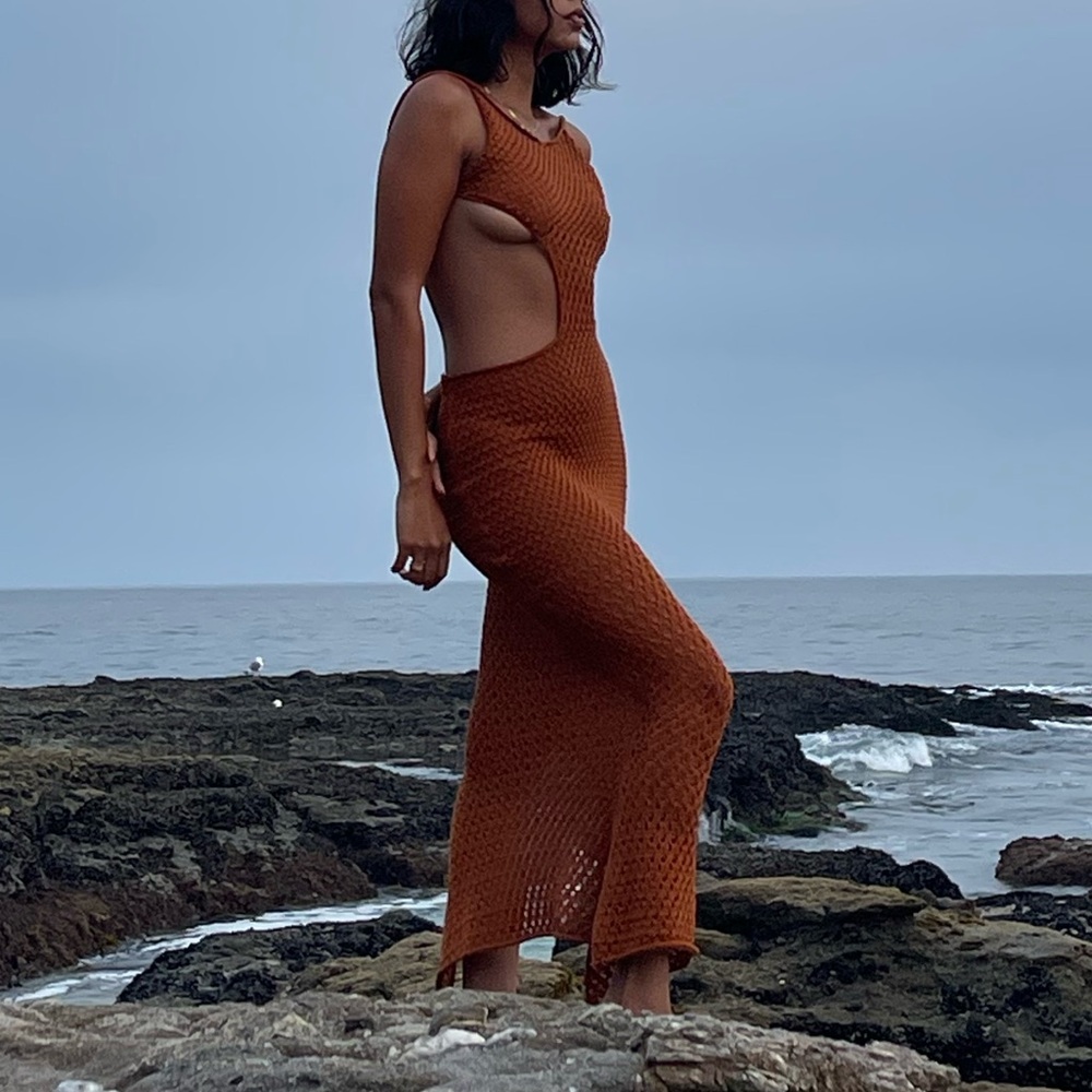 Savannah Morrow open-back maxi dress